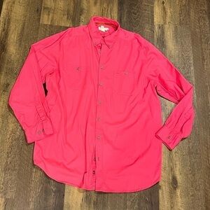 The Territory Ahead button down shirt Mens size XXLT pink vintage‎ fit casual
